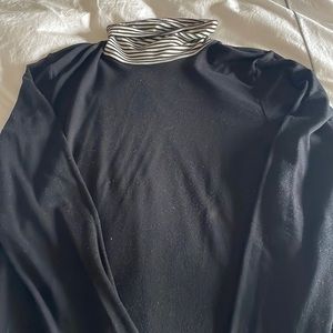 Black turtleneck sweater